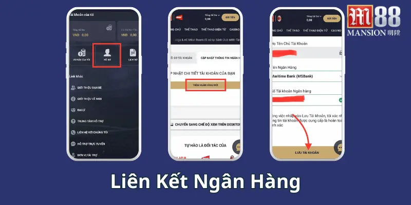 Cách liên kết ngân hàng 